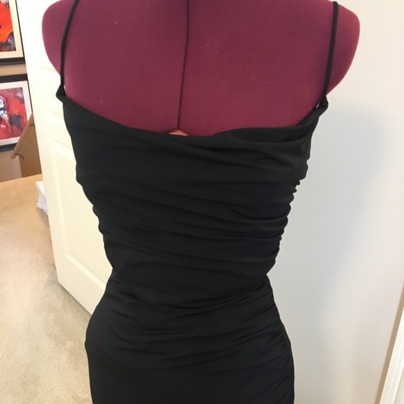 EUC David Meister Ruched Cocktail Dress - sz S - Picture 2 of 8